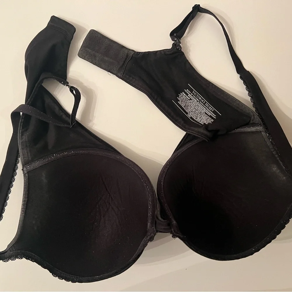 Black Full Coverage Victoria’s Secret Push Up Full Coverage Bra - Picture 2 of 2